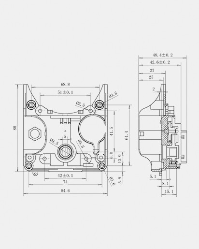 DC2.5V 1.8NM Geared Synchronous Motor For Mini Motorized Ball Valve 1/2